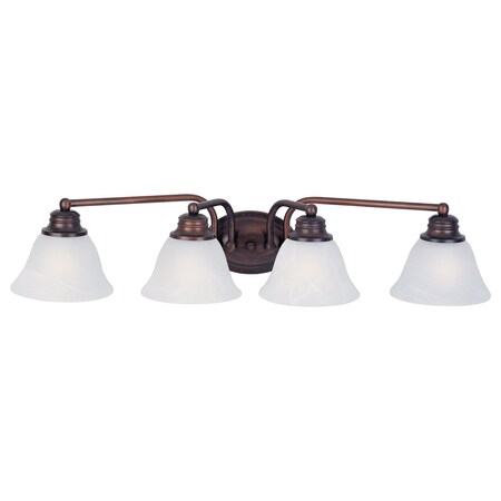 Maxim Four Light Oil Rubbed Bronze Marble Glass Vanity 2689MROI
